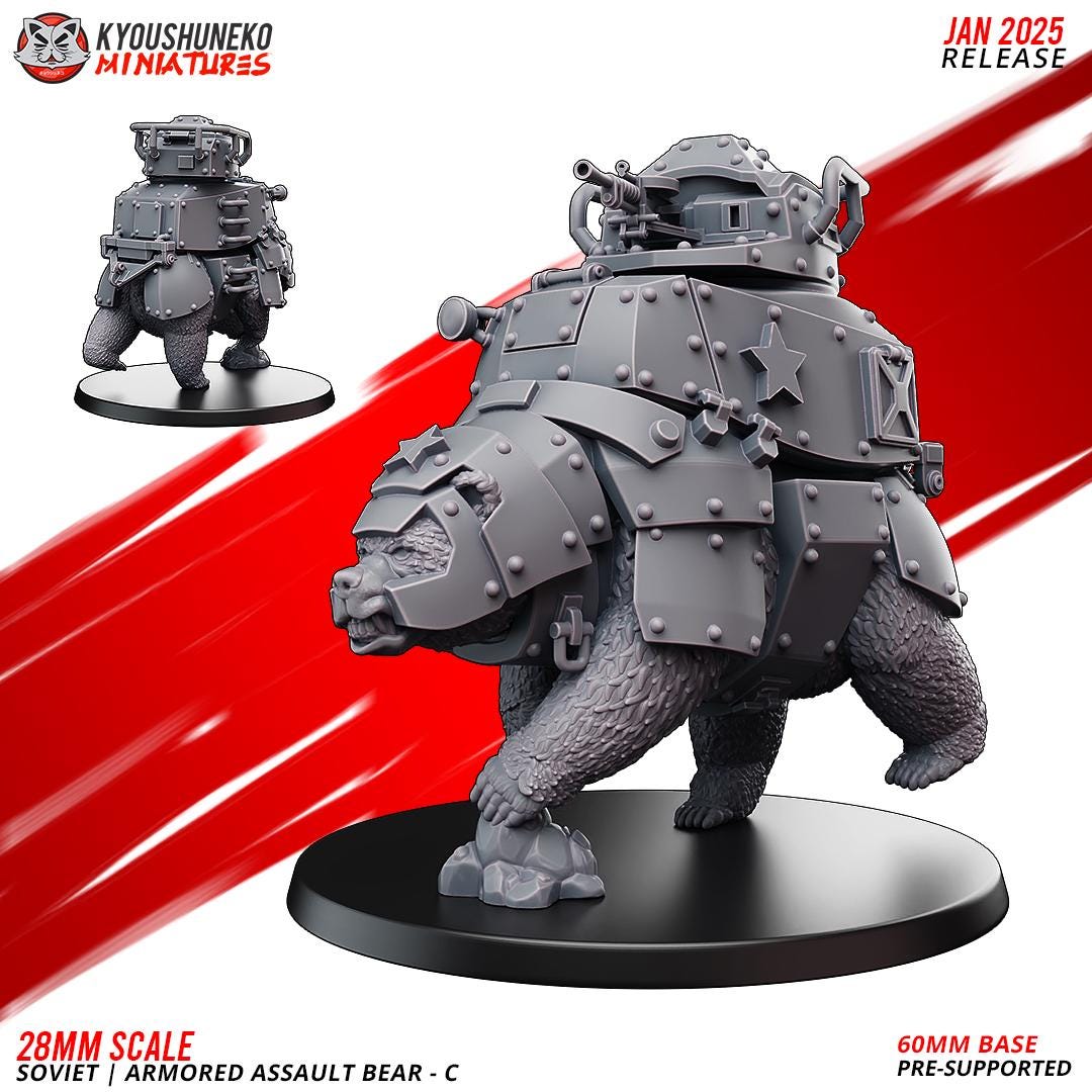 WWII Soviet Armoured Assault Bear Various Scales Historical Wargaming (US tariffs are pre-paid by us)