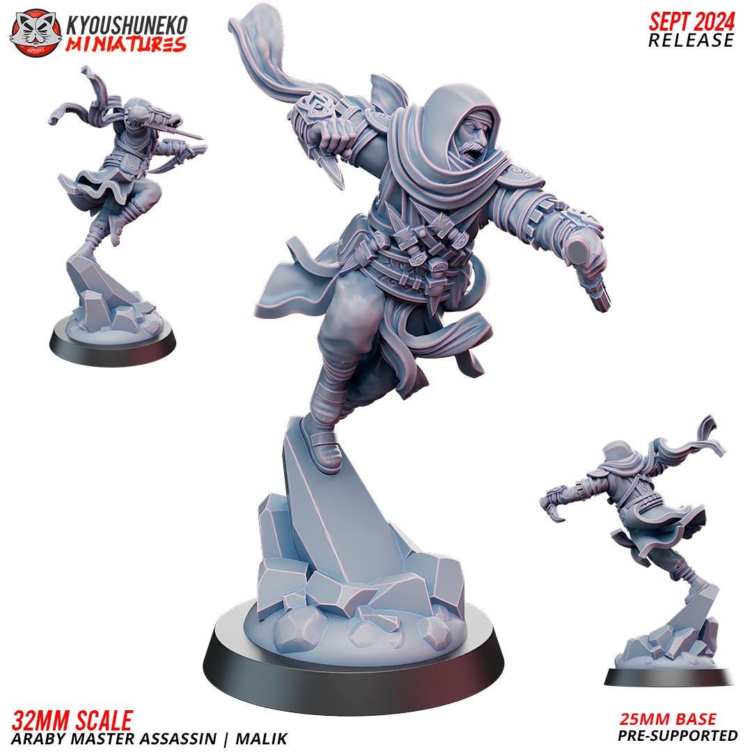 Ancient Araby Master Assassin Malik Various Scales Historical Wargaming (US tariffs are pre-paid by us)
