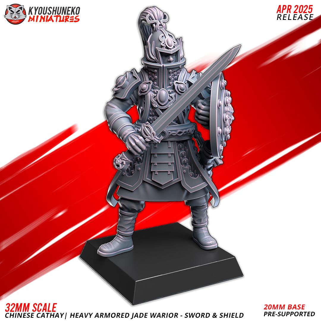 Ancient Chinese Cathay Jade Warriors Heavy Armoured Unit (10 models) Various Scales Historical Wargaming (US tariffs are pre-paid by us)