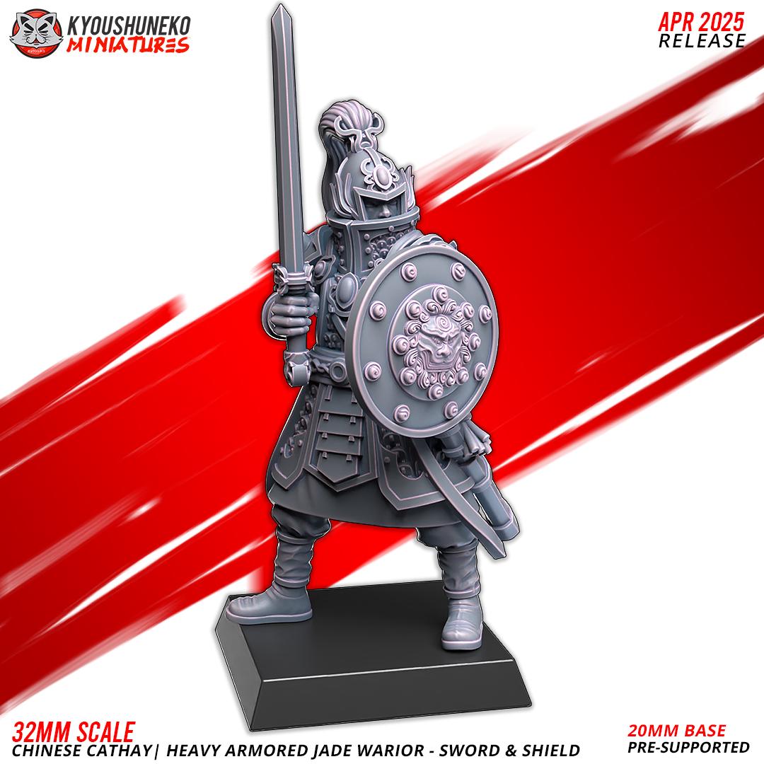 Ancient Chinese Cathay Jade Warriors Heavy Armoured Unit (10 models) Various Scales Historical Wargaming (US tariffs are pre-paid by us)