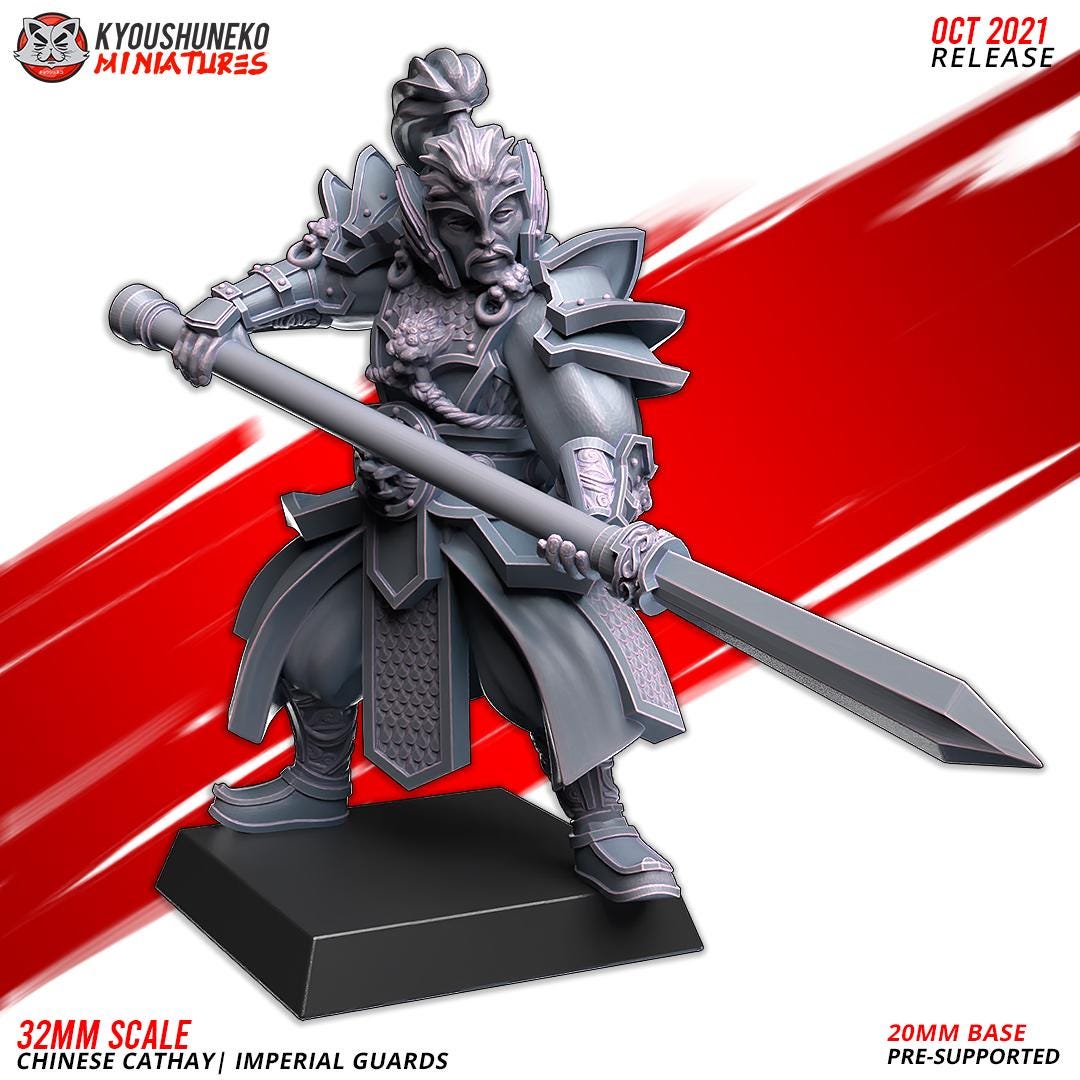 Ancient Chinese Cathay Imperial Guards Unit (10 models) Various Scales Historical Wargaming (US tariffs are pre-paid by us)