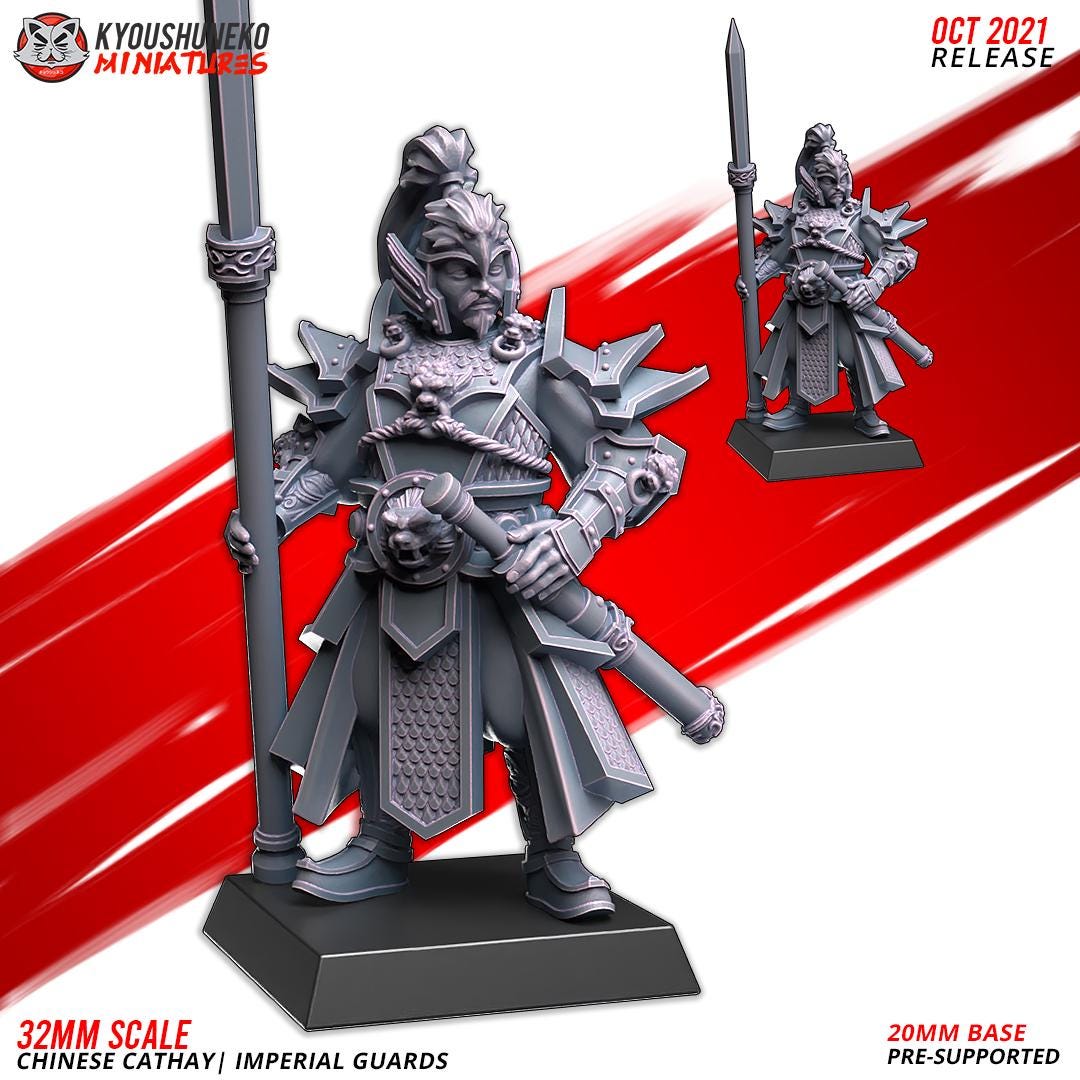 Ancient Chinese Cathay Imperial Guards Unit (10 models) Various Scales Historical Wargaming (US tariffs are pre-paid by us)