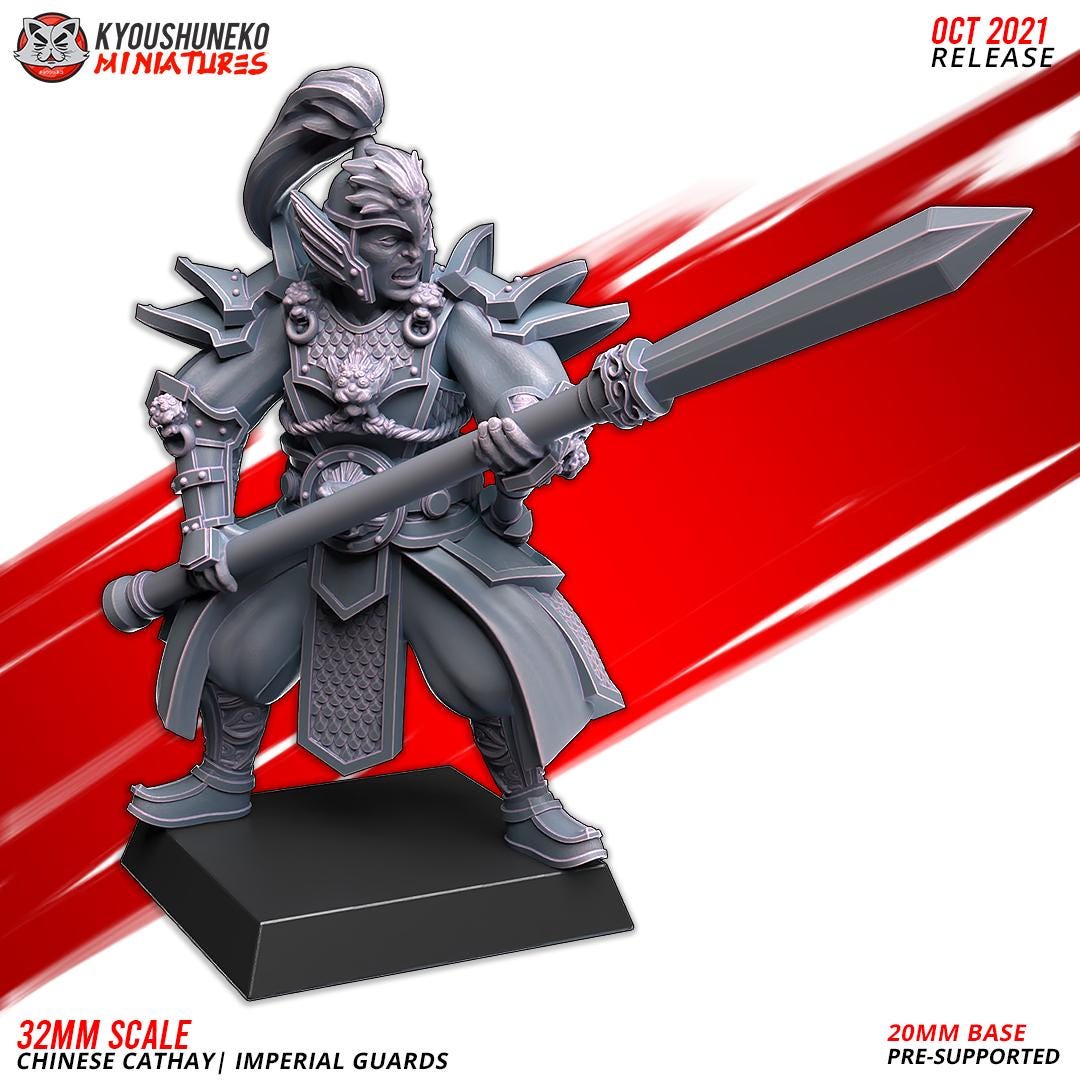 Ancient Chinese Cathay Imperial Guards Unit (10 models) Various Scales Historical Wargaming (US tariffs are pre-paid by us)