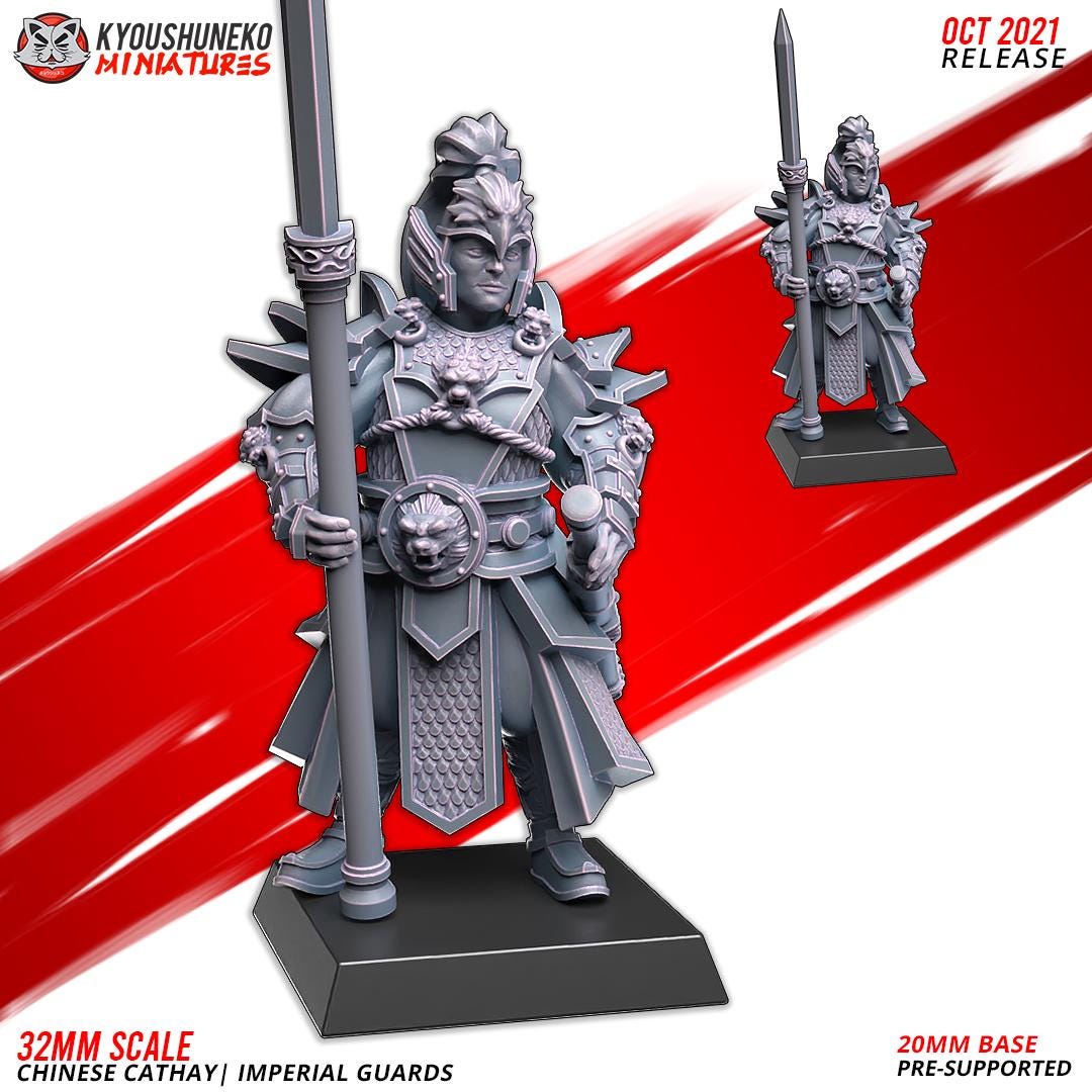Ancient Chinese Cathay Imperial Guards Unit (10 models) Various Scales Historical Wargaming (US tariffs are pre-paid by us)