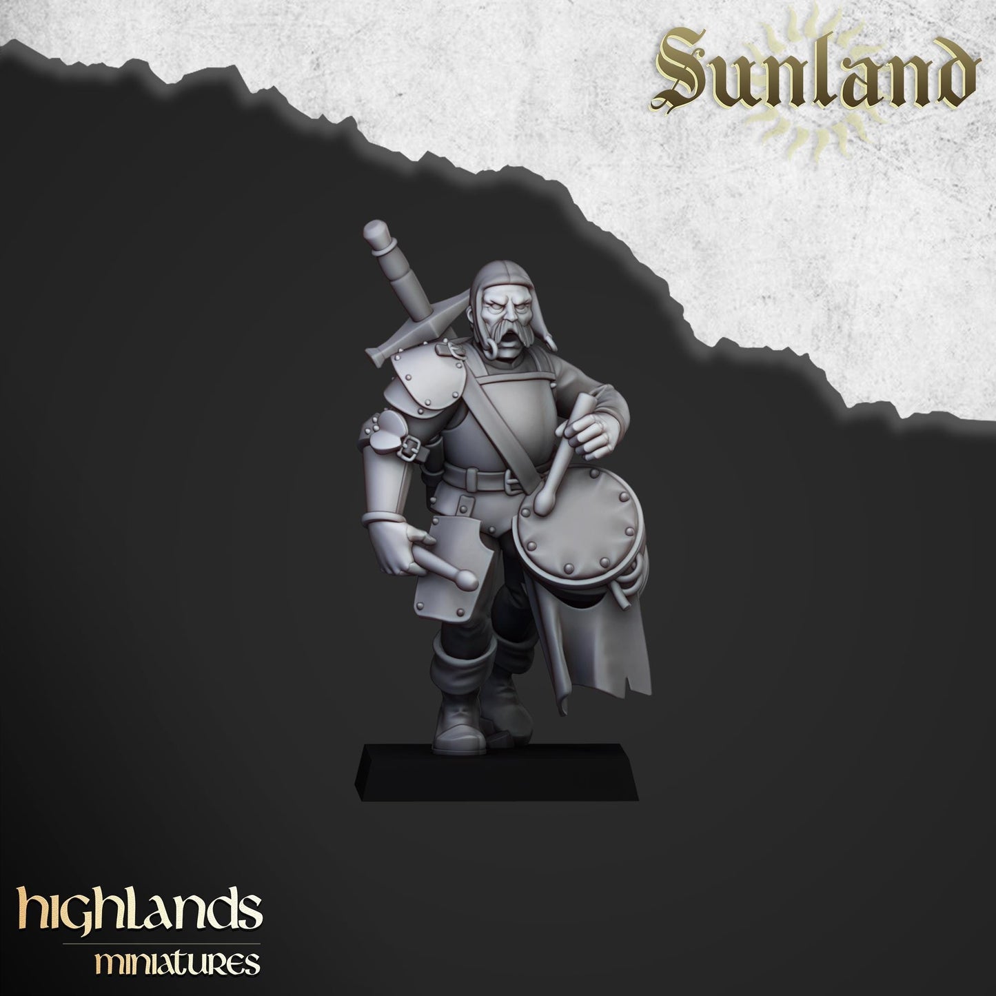 Sunland Landsknechts with Command Group 10 models Highland Miniatures Various Scales (US tariffs are pre-paid by us)