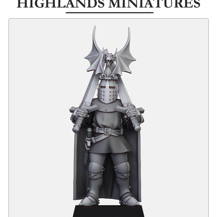 Dismounted Sir Jaume with dual swords Highland Miniatures Gallia Hero Various Scales (US tariffs are pre-paid by us)