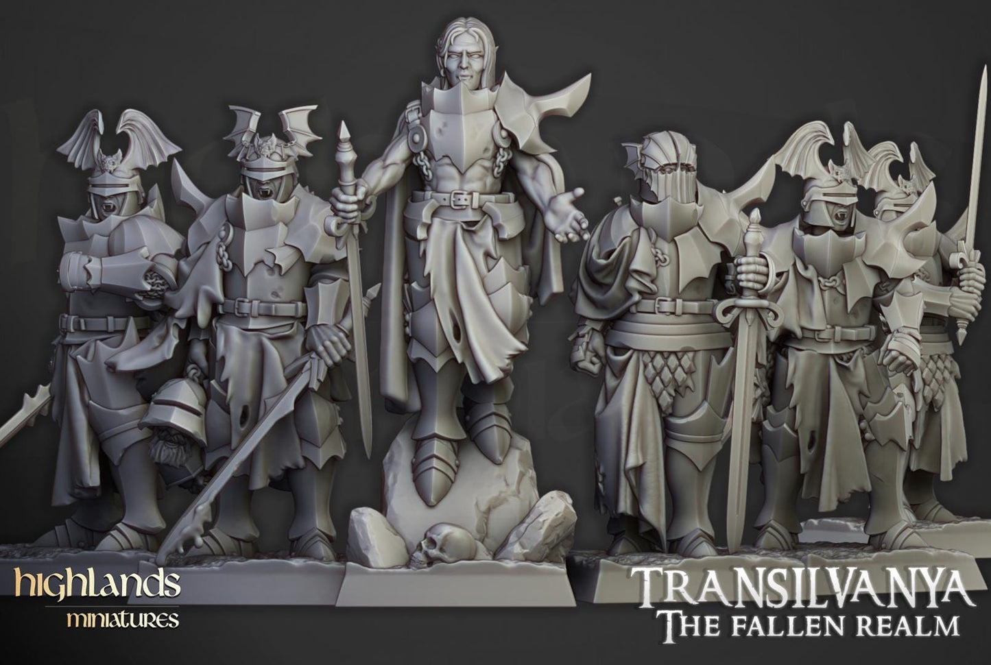 Vampire Neophytes Unit with Command Group 10 models Highland Miniatures Transilvanya Undead Various Scales (US tariffs are pre-paid by us)