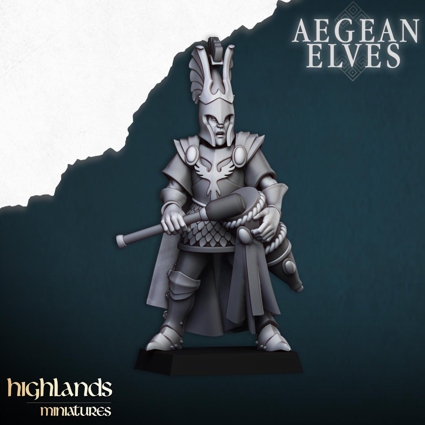 Mycenaean Guard Aegean Elves with Command Group 10 models Highland Miniatures Various Scales (US tariffs are pre-paid by us)