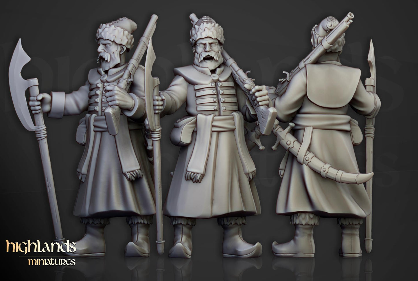 Harbor Strelcy with Command Group 10 models Highland Miniatures Various Scales (US tariffs are pre-paid by us)