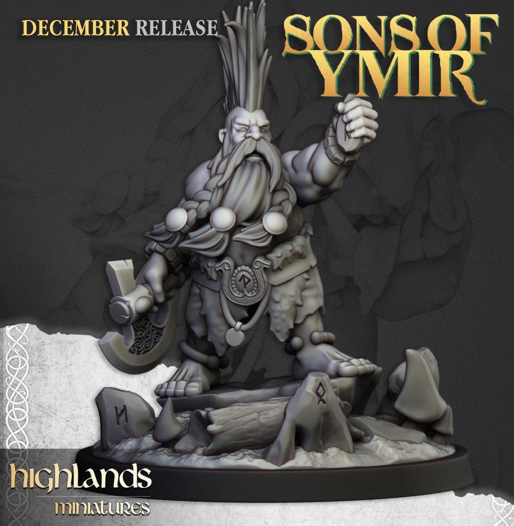 Dwarf Troll Seeker with Scenic Base Highland Miniatures Hero Various Scales (US tariffs are pre-paid by us)
