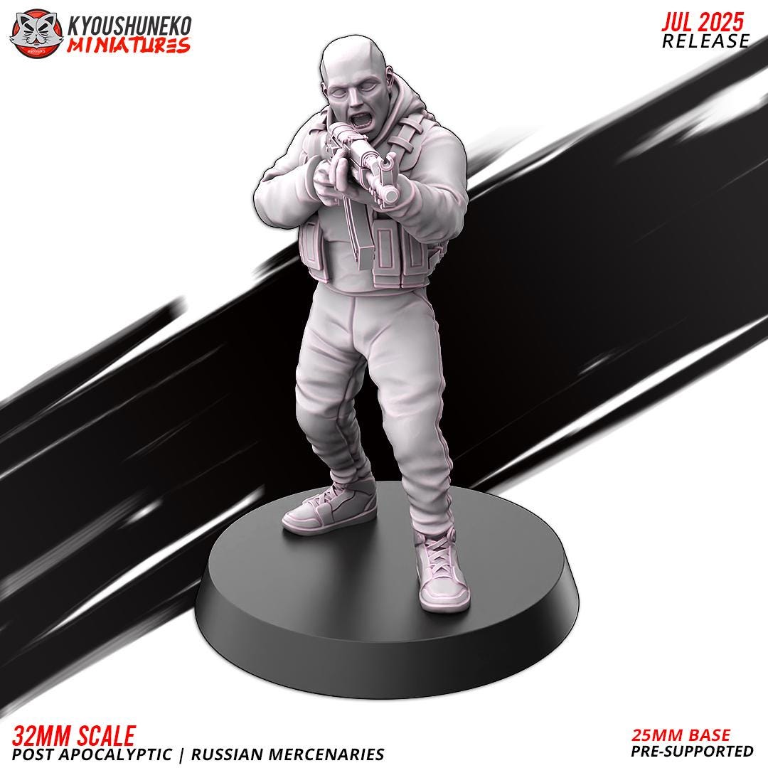 Post Apocalyptic Mercenaries Squad (6 models) Various Scales SF Wargaming (US tariffs are pre-paid by us)