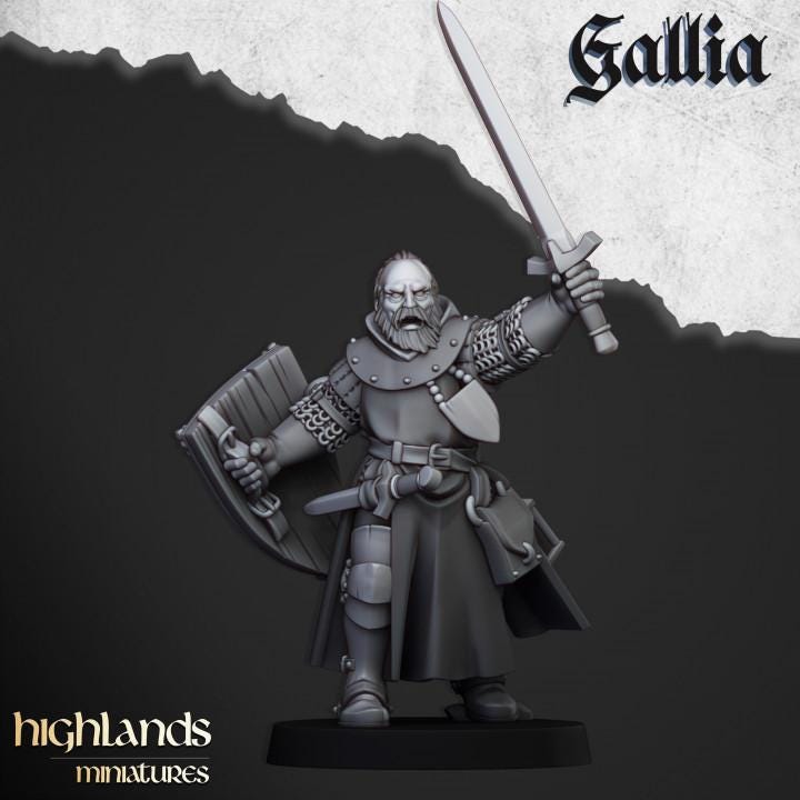 Hero Questing Knight on Foot Highland Miniatures Various Scales (US tariffs are pre-paid by us)
