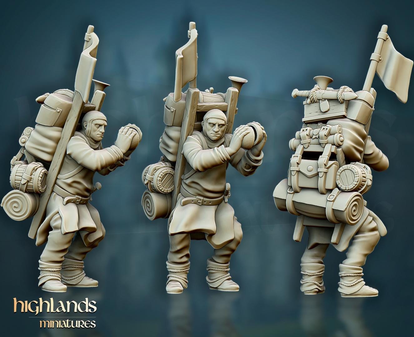 Sir Arthur and Patsy Highland Miniatures Hero Various Scales (US tariffs are pre-paid by us)