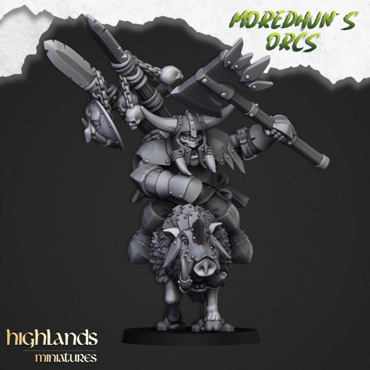 Mounted Orc Chief Highland Miniatures Hero Various Scales (US tariffs are pre-paid by us)