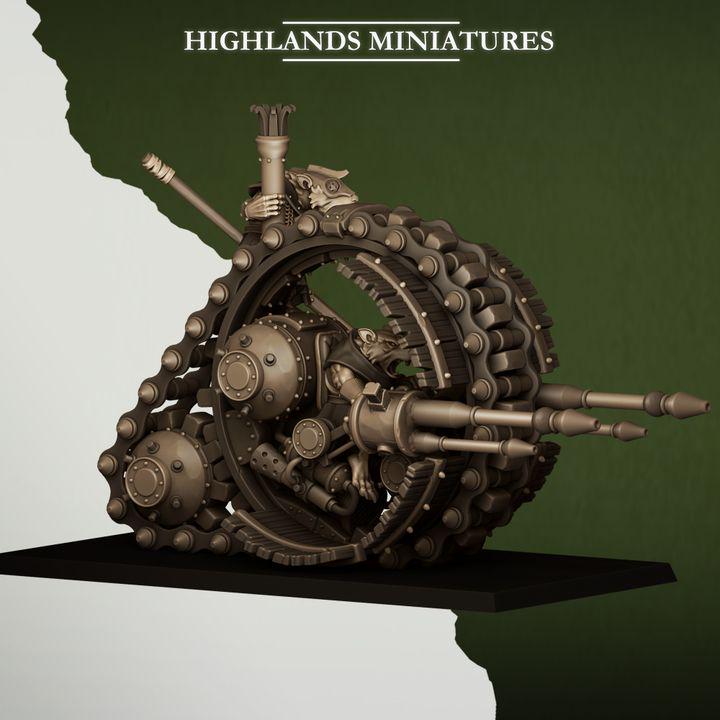 Sewer Vermin Wheeled Engine Highland Miniatures Various Scales (US tariffs are pre-paid by us)