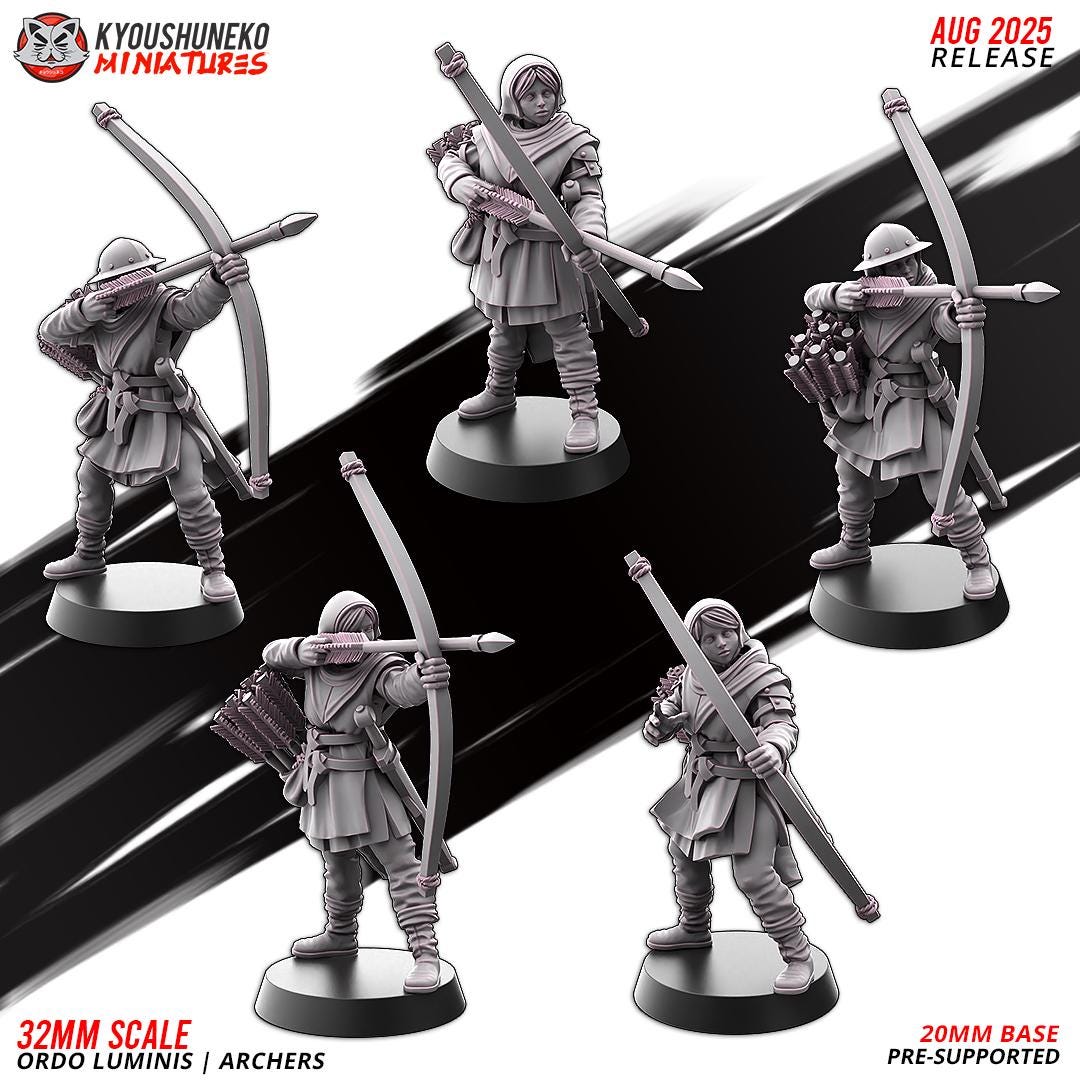 Ancient Chinese Cathay Ordo Luminis Archers Unit (10 models) Various Scales Historical Wargaming (US tariffs are pre-paid by us)