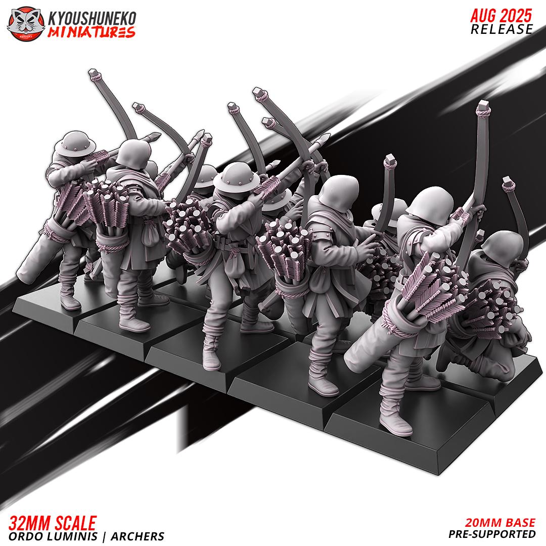 Ancient Chinese Cathay Ordo Luminis Archers Unit (10 models) Various Scales Historical Wargaming (US tariffs are pre-paid by us)
