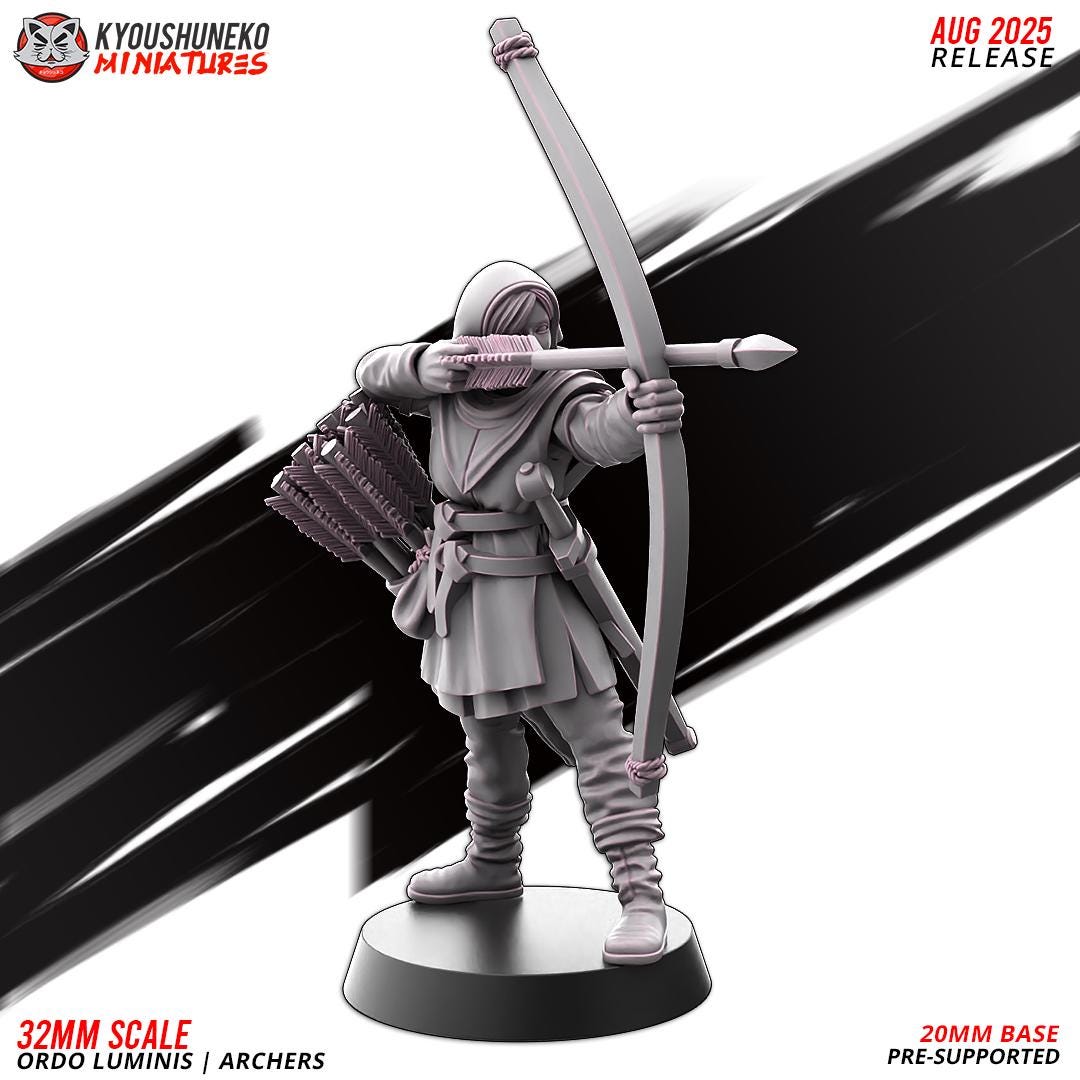 Ancient Chinese Cathay Ordo Luminis Archers Unit (10 models) Various Scales Historical Wargaming (US tariffs are pre-paid by us)