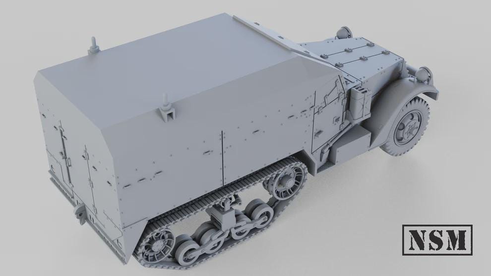 WWII US M3 Halftrack Command Variant Various Scales Historical Wargaming (US tariffs are pre-paid by us)