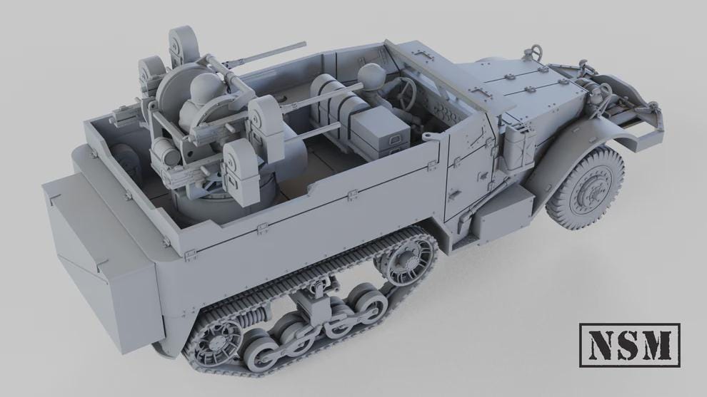 WWII Soviet M17 Quad HMG Halftrack Various Scales Historical Wargaming (US tariffs are pre-paid by us)