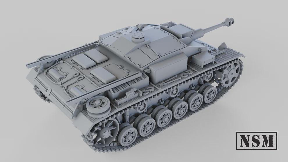 WWII German Stug III Ausf F Assault Gun Various Scales Historical Wargaming (US tariffs are pre-paid by us)
