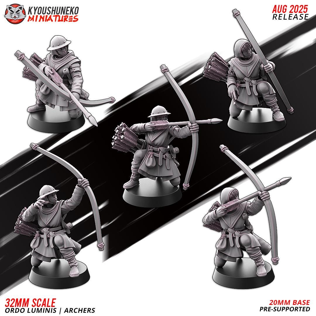Ancient Chinese Cathay Ordo Luminis Archers Unit (10 models) Various Scales Historical Wargaming (US tariffs are pre-paid by us)