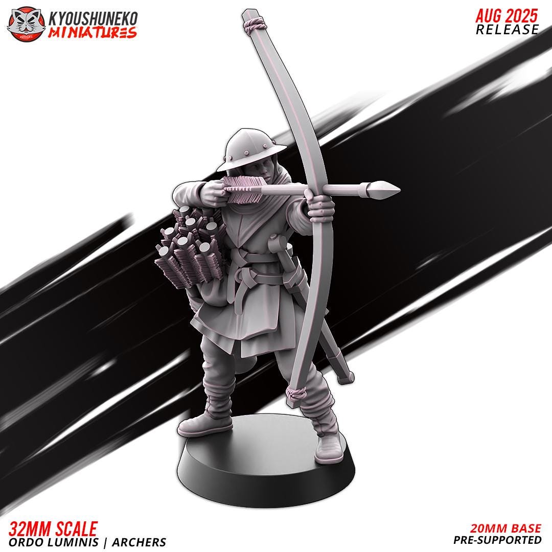 Ancient Chinese Cathay Ordo Luminis Archers Unit (10 models) Various Scales Historical Wargaming (US tariffs are pre-paid by us)