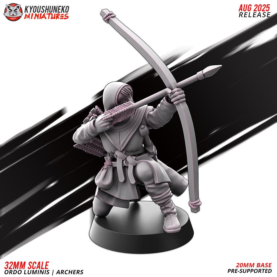 Ancient Chinese Cathay Ordo Luminis Archers Unit (10 models) Various Scales Historical Wargaming (US tariffs are pre-paid by us)