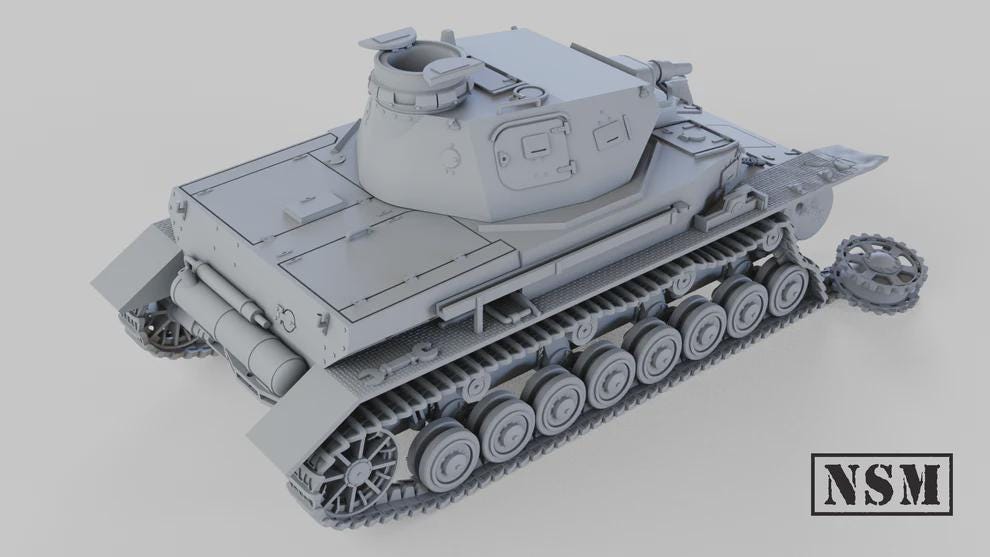 WWII German Destroyed Panzer IV D Tank Various Scales Historical Wargaming (US tariffs are pre-paid by us)