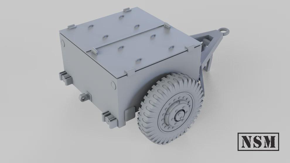 WWII US M8 Ammunition Trailer Various Scales Historical Wargaming (US tariffs are pre-paid by us)