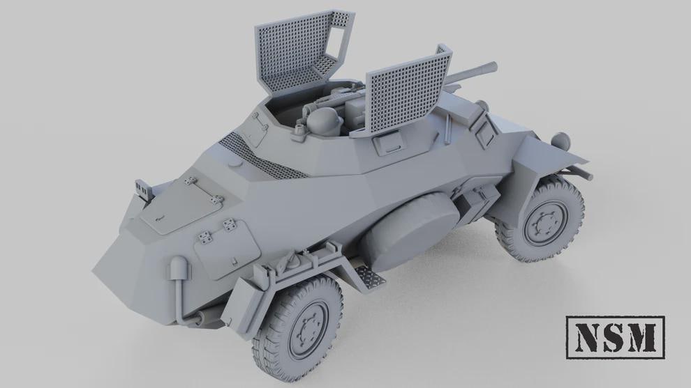WWII German Sd.Kfz 222 Armoured Car with Crew Various Scales Historical Wargaming (US tariffs are pre-paid by us)