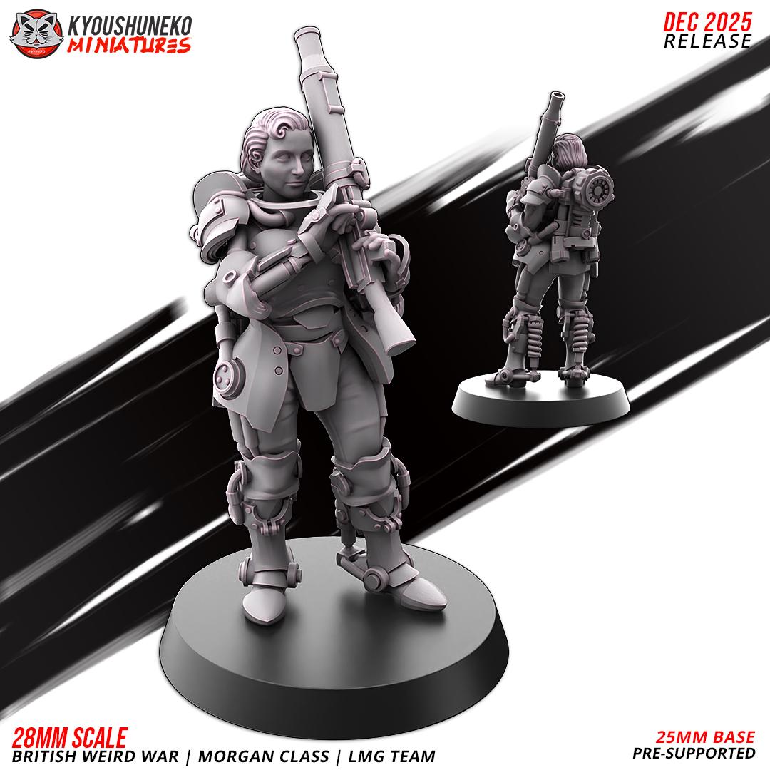 Weird War Commonwealth Morgan Class LMG Squad (10 models) Various Scales SF Wargaming (US tariffs are pre-paid by us)