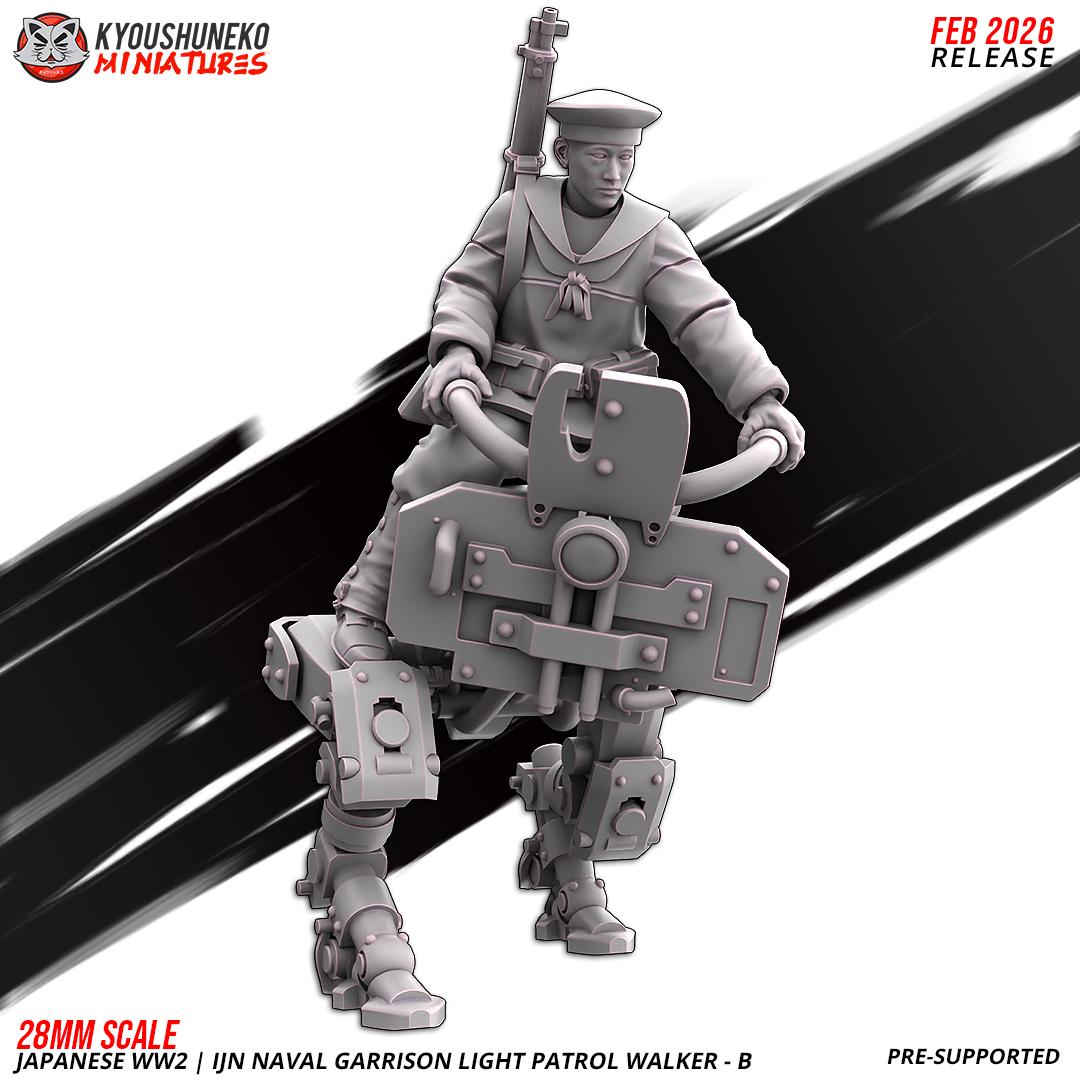 Weird War Japanese Navy Light Patrol Walker Set (2 Models) Various Scales Historical Wargaming (US tariffs are pre-paid by us)