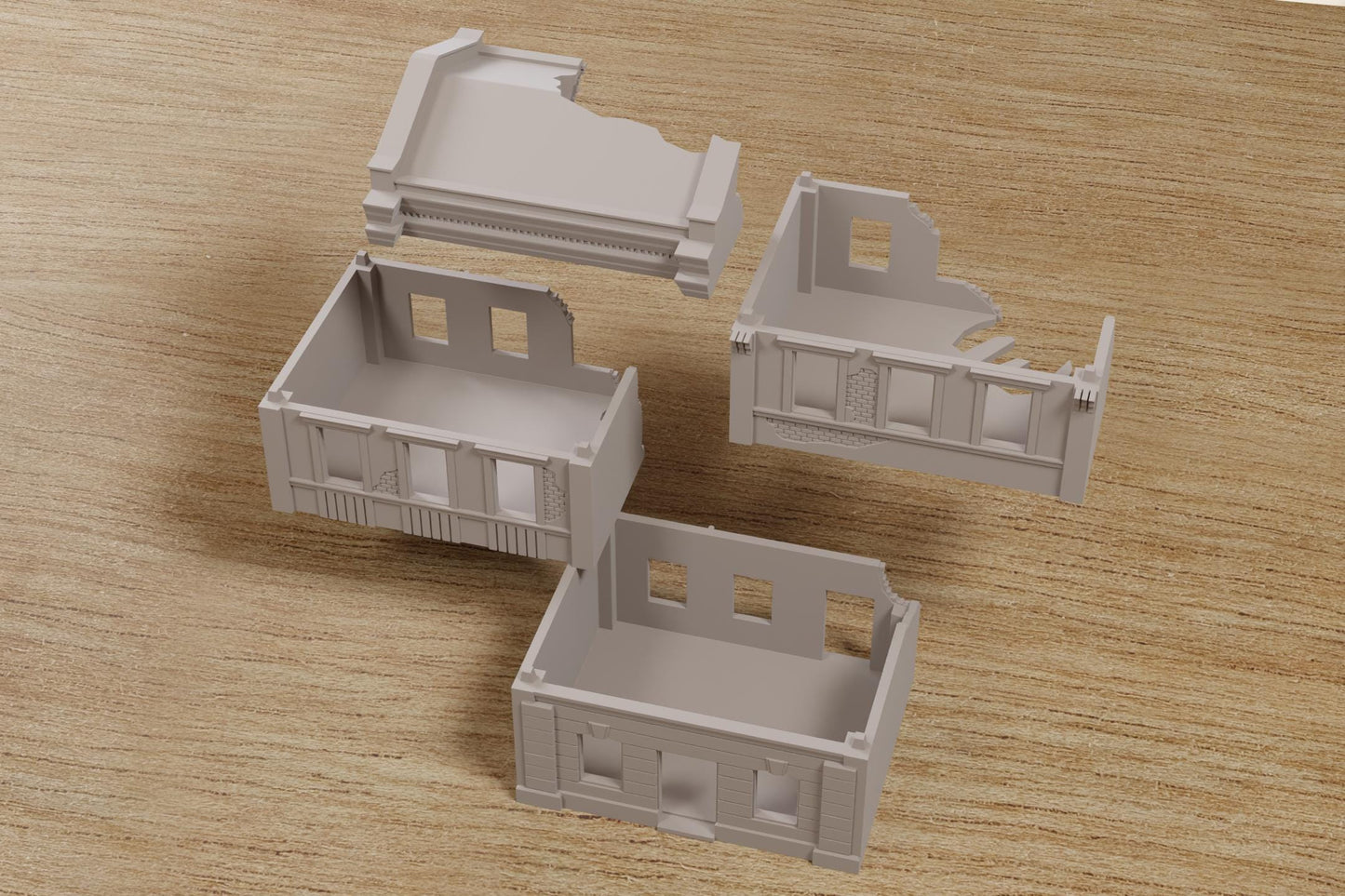 Wargaming Terrain WWII Stalingrad Ruined Townhouse Various Scales Historical Wargaming (US tariffs are pre-paid by us)