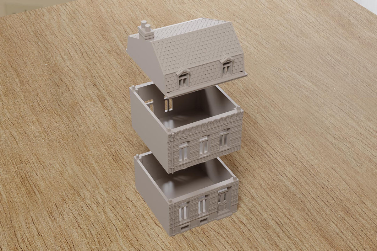 Wargaming Terrain WWII Dunkirk Row House 1 Various Scales Historical Wargaming