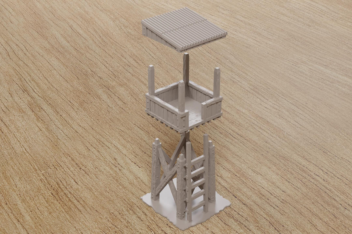 Wargaming Terrain WWII Wooden Field Watch Tower Various Scales Historical Wargaming