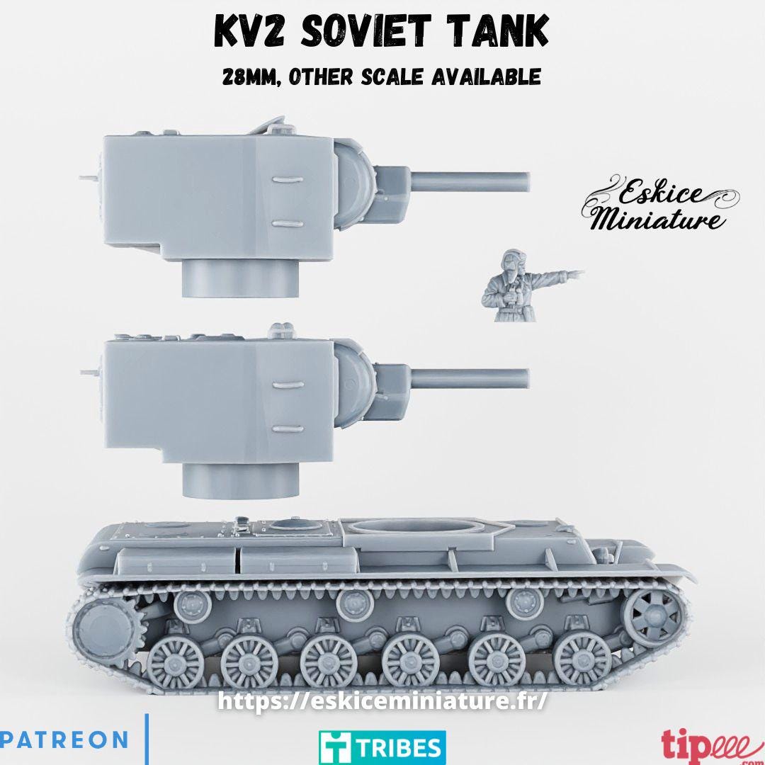 WWII Soviet KV2 Tank Various Scales Historical Wargaming