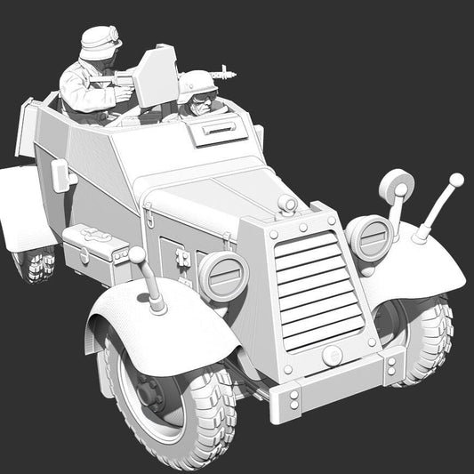 Bolt Action BattleGroup CoC 20mm 28mm KFZ 13 with crew