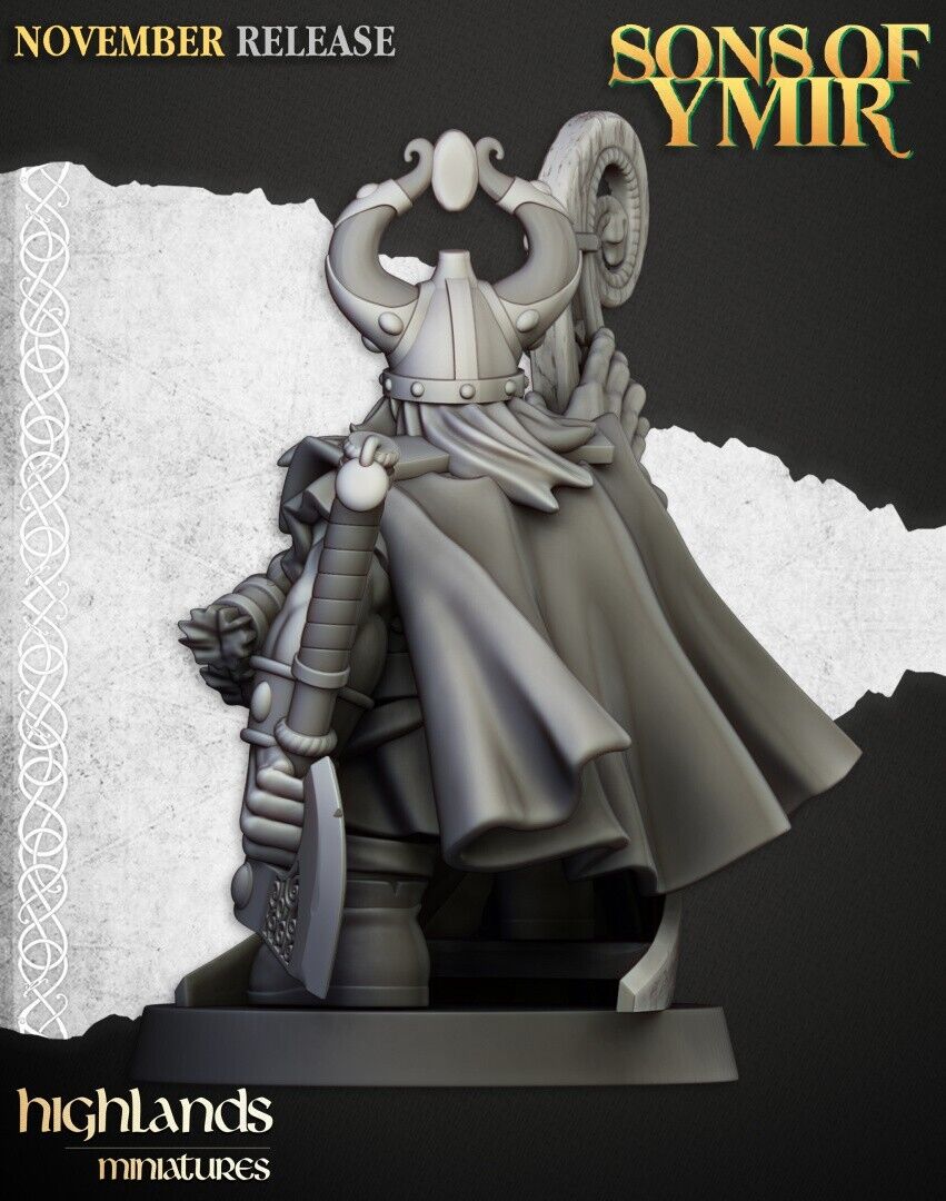 30mm Highland Miniatures Dwarf Sea Lord suitable for WFB