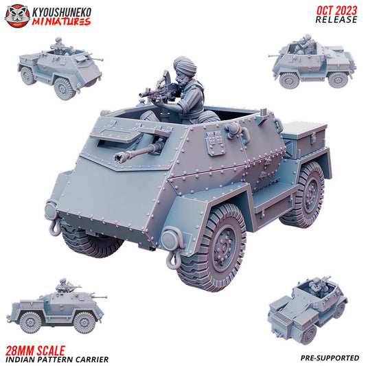 Bolt Action Battlegroup 20 -28mm Indian Pattern Carrier ww2