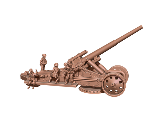 Bolt Action Battelgroup CoC  German Möser 17cm K18 gun with crew
