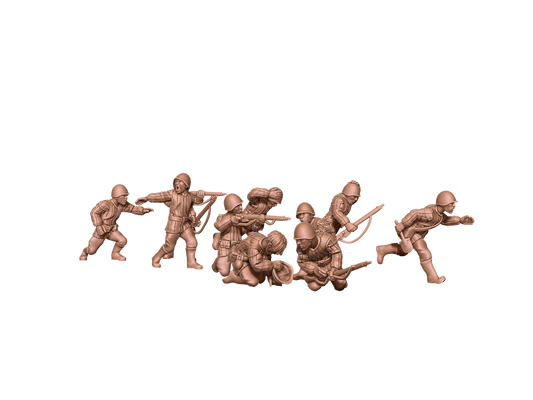 Bolt Action Battelgroup CoC Russian Conscrit Unit (10) 20/28/54MM 1/16