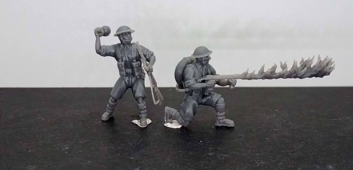 Bolt Action Battlegroup 28mm 8th army assault engineers flamethrower