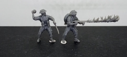 Bolt Action Battlegroup 28 mm British assault engineer - flamethrower