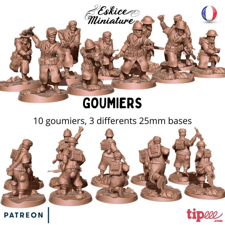 Bolt Action Battlegroup French Moroccan Goumiers Squad (10)