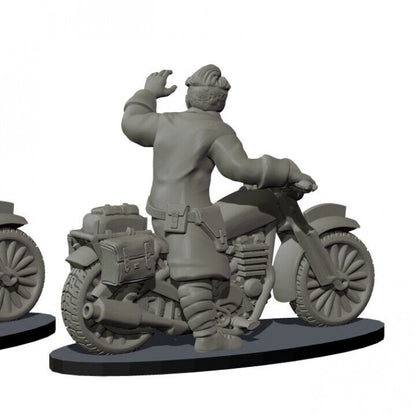 Bolt Action Battlegroup French Bikers Squad (3)