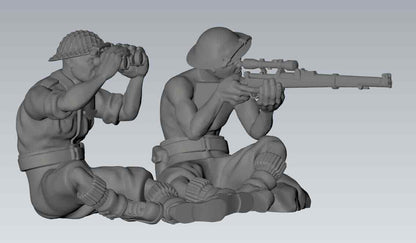 Bolt Action Battlegroup 28 mm 8th Army sniper team