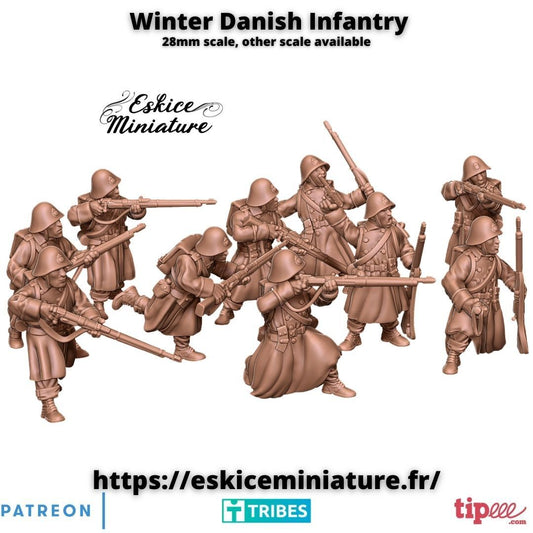 BattlegroupBolt Bolt Action Chain of Command Winter Dannish Infantry