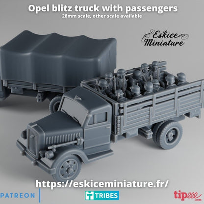 BattlegroupBolt Action Chain of Command Opel Bliz Truck 28mm - 2 Variants