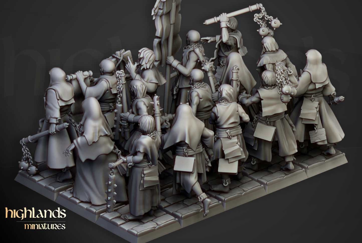 28mm Highland Miniatures Zealots Unit (15) Fantasy DnD suitable for WFB